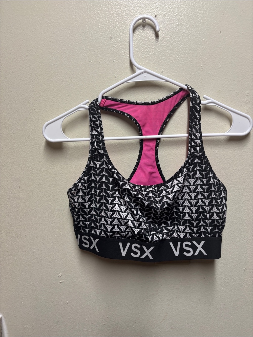 VSX Sport Victoria's Secret Sports Bra -Black White Pink-Size XL